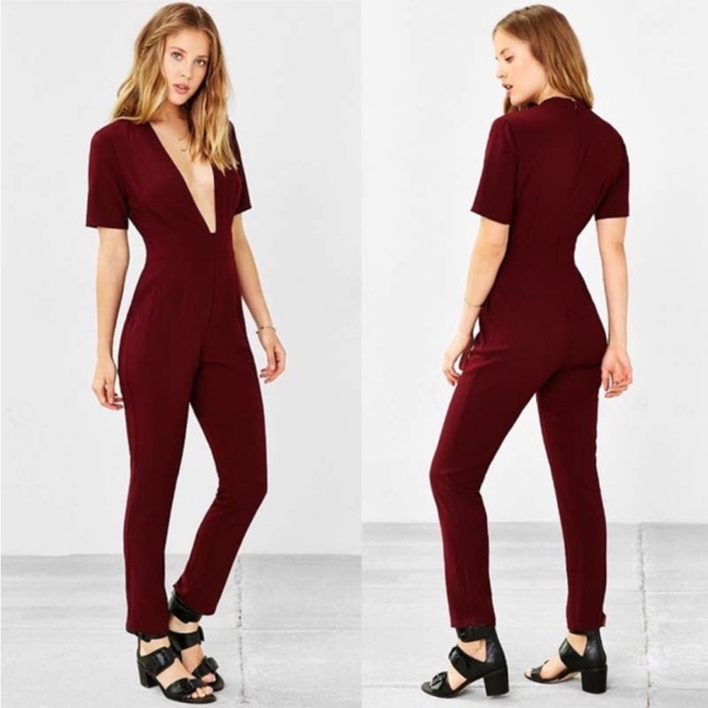 Silence and Noise Burgundy Jumpsuit size 10